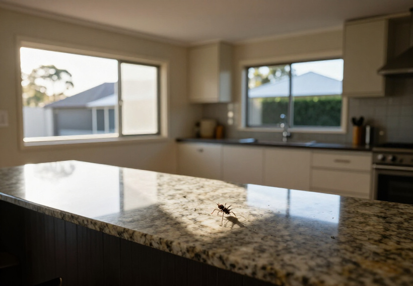 Home protected with termite barriers